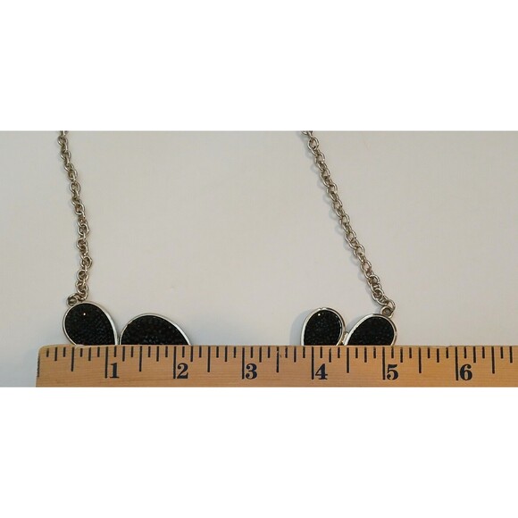 Black Teardrop Cluster Chunky Bib Necklace Pendant Gothic Statement Jewelry - Picture 8 of 8